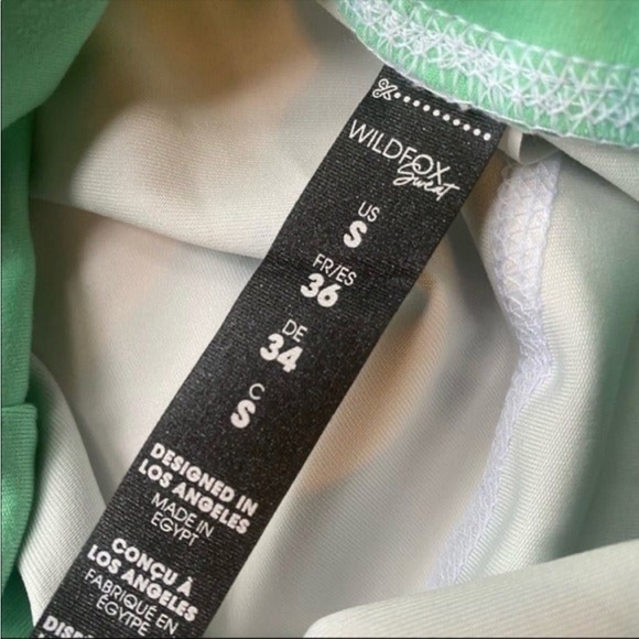 NWT Wildfox Luxe Legging Tropical Banana Leaves White and Green S & M - Picture 5 of 8